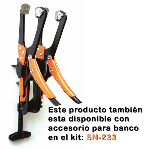 Abrazadera de acero, bocas paralelas 233